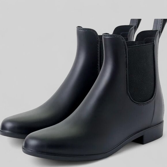 NIB JCrew Mercantile Chelsea Ankle Rain Boots Woman's sz 11 Black Lug Sole - Picture 12 of 13